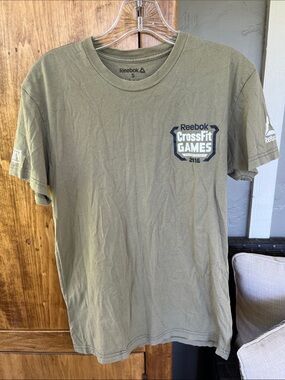 Reebok 2016 CrossFit Games Security Olive Green Short Sleeve Tee small